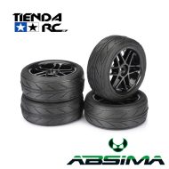 ABSIMA WHEEL SET ONROAD LP "9 SPOKE / PROFILE" CHROME 1:10 (4 PCS) 2510011